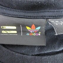 アディダス adidas PHARRELL WILLIAMS Tシャツ カットソー 半袖 クルーネック コットン 薄手 プリント XS 黒 ブラック /BT メンズ_画像6