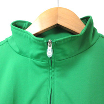 プーマ PUMA ポロシャツ ゴルフ ウエア 半袖 ハーフジップ スタンドカラー プリント 刺繍 M 緑 白 ■U90 X メンズ_画像3