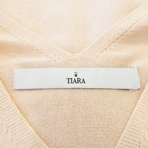 ティアラ Tiara ニット セーター Vネック 七分袖 コットン 薄手 さっくり ピンク /CK5 ☆ レディース_画像6