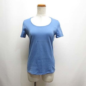 未使用品 コムサイズム COMME CA ISM 半袖 Tシャツ カットソー M ブルー 青 コットン 綿100％ レディース