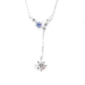 スタージュエリー STAR JEWELRY 2017クリスマス限定 ネックレス 星 スター ストーン K10WG ホワイトゴールド /MF ■OS レディース