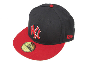 ニューエラ NEW ERA CAP 59FIFTY NY ニューヨーク ヤンキース MLB ベースボールキャップ 7 7/8 ネイビー 帽子 ヘッドウェア