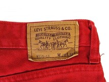 リーバイス Levi's W515-10 白タブ 紙パッチ ストレート ジーンズ デニム レッド 赤 size W29 L32 レディース_画像6