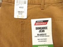 未使用品 ディッキーズ Dickies DUNGAREE JEAN ワークパンツ リラックスフィット 大きいサイズ ブラウン 40×32 メンズ_画像3