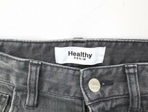 Healthy DENIM ヘルシーデニム ストレッチ スキニーデニムパンツ W24 グレー_画像3