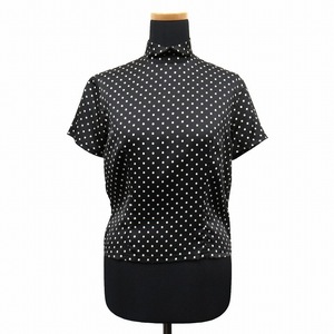  beautiful goods Christian Dior vintage Christian Dior dot chiffon cut and sewn short sleeves high-necked back Zip Vintage size 9