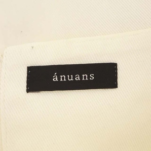 アニュアンス anuans 22SS ハイウエストタックフレアスカート ロング デニム S 白 オフホワイト /ES ■OS レディースの画像3