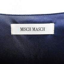 ミッシュマッシュ MISCH MASCH フラワープリント ブラウス 七分袖 Vネック 裾フリル M ネイビー 紺 /FT22 レディース_画像3