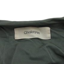 チャラヤン chalayan バックドレープ ノースリーブ ワンピース 緑系 グリーン系 F 0720 レディース_画像4