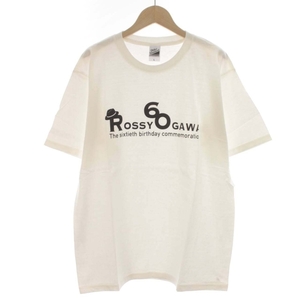 ダルクスタンダード Daluc Standard ROSSY 60GAWA Tシャツ カットソー プリント ロゴ 半袖 クルーネック L 白 ホワイト