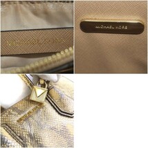 マイケルコース MICHAEL KORS ハンドバッグ ショルダーバッグ 2way 斜め掛け パイソン柄 レザー ベージュ 30S8MM9M2N_画像3