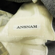 美品 アンスナム ANSNAM リネン × コットン テーラード ジャケット ブレザー シルク裏地 2B サイズ1 グレー メンズ/3_画像5