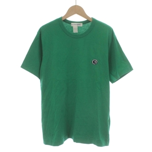 コムデギャルソンシャツ COMME des GARCONS SHIRT Tシャツ カットソー ロゴ クルーネック S21116 半袖 M 緑 グリーン /DK メンズ