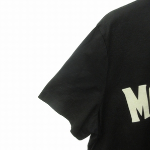 モンクレール MONCLER 19SS ジーニアス GENIUS Tシャツ カットソー 半袖 フロントロゴ フロッキープリント 黒 ブラック S 0806 メンズの画像4