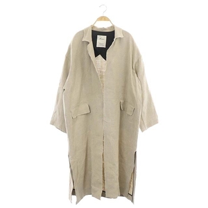 Lisiere L'Appartement リジェール アパルトモン Volume Linen coat ボリュームリネンコート ロング 背抜き ベージュ /AA ■OS レディース