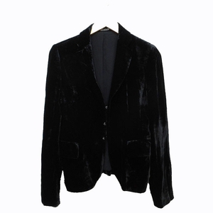  Comme Ca Du Mode COMME CA DU MODE tailored jacket velour hook button simple silk silk black black /HT17 lady's 