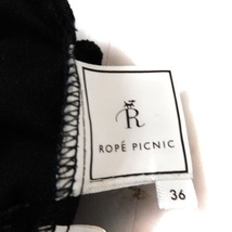 ロペピクニック ROPE Picnic テーパードパンツ ノータック スリット 無地 シンプル 36 ブラック 黒 /FT18 レディース_画像3