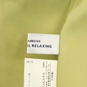 グリーンレーベルリラクシング ユナイテッドアローズ green label relaxing パーツ付き スキッパー 5分袖 ブラウス 黄緑 イエローグリーンの画像4