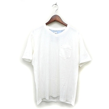 タケオキクチ TAKEO KIKUCHI Vネック Tシャツ カットソー 半袖 無地 4 ホワイト 白 /FT20 メンズ_画像1