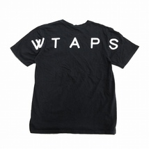 18ss ダブルタップス WTAPS PEACE TEE ロゴ プリント Tシャツ カットソー X02 黒 ブラック メンズ♪８_画像1