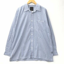 Sean John ショーンジョン レギュラーカラー 長袖 チェックシャツ XL サックスブルー_画像1