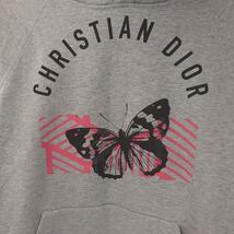 クリスチャンディオール Christian Dior 22SS JUNGLE POP バタフライプリントプルオーバー パーカー スウェット XS グレー ピンク 黒_画像6