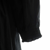 エンフォルド ENFOLD 21SS タイプライターラスターギャザースモックDRESS ドレス ワンピース ロング フレア 長袖 フリル 黒 ブラック /DO_画像7