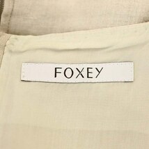 フォクシー FOXEY Cote d'Azur ノースリーブワンピース ひざ丈 リネン レース 40 ライトベージュ 34330 /HS ■OS レディース_画像3