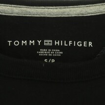 トミーヒルフィガー TOMMY HILFIGER ロゴ Tシャツ カットソー 半袖 刺繍 S/P 黒 赤 白 /DF ■OS メンズ_画像3