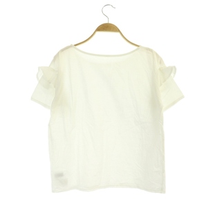 シップス SHIPS colors スリーブフリル Tシャツ カットソー 半袖 白 ホワイト /AA ■OS レディースの画像2
