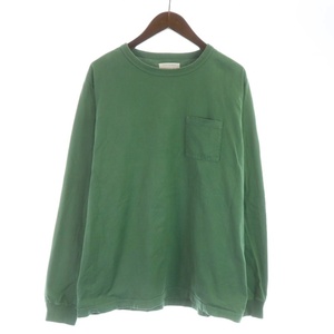 フルカウント FULLCOUNT BASIC POCKET TEE L/S Tシャツ カットソー ロンT クルーネック 長袖 40 L 緑 グリーン 5805L-20 /KU メンズ