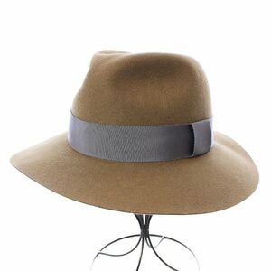 メゾンクルール MAISON COULEUR portugal fur hat ハット 帽子 つば広 中折 ウール 茶 ブラウン /UY26 ■OF メンズ