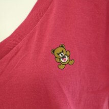 ヒステリックグラマー HYSTERIC GLAMOUR Tシャツ カットソー Vネック 半袖 ヒスベア プリント FREE ピンク /YT レディース_画像7