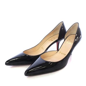 クリスチャンルブタン Christian louboutin SIXTIES 70 パンプス ピンヒール ポインテッドトゥ パテントレザー 36 23cm 黒 ブラック