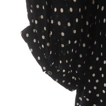 スピック&スパン Spick&Span ドットVシャーリングドレス ワンピース ロング 半袖 38 黒 ブラック オフホワイト /DO ■OS レディース_画像6