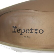 レペット Repetto CUIR VERITABLE ローファーパンプス ハイヒール ピンヒール レースアップ エナメル 牛革 37 24cm カーキ ●D /SI9_画像6