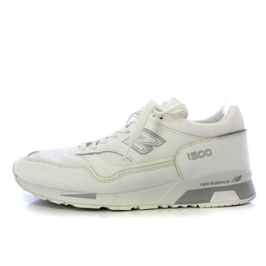 ニューバランス NEW BALANCE M1500WHI スニーカー ローカット レザー 英国製 US9.5 27.5cm 白 ホワイト /YO11 ■AD メンズ