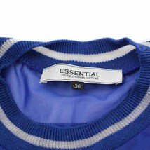 ダブルスタンダードクロージング ダブスタ DOUBLE STANDARD CLOTHING ESSENTIAL ギャザーニットワンピース 半袖 38 M 青 ブルー_画像7