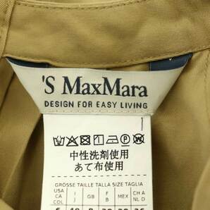 Sマックスマーラ 'S Max Mara 22SS ライトコットン ギャバジン ミニワンピース 長袖 40 ベージュ /DF ■OS レディースの画像3