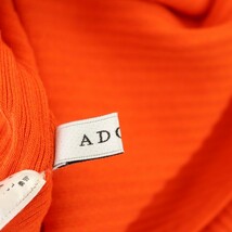 アドーア ADORE 22SS ドライコットン リブニット カットソー オーバーサイズ 七分袖 38 オレンジ /HS ■OS レディース_画像3