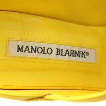 マノロブラニク MANOLO BLAHNIK ストラップサンダル トングサンダル エナメル ハイヒール 36 23cm 黄色 イエロー /YI42 ■OM レディース_画像7