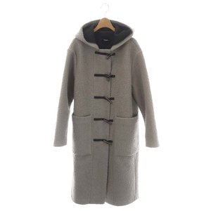 セオリー theory 21AW DAWSON FAUX DUFFLE COAT ダッフルコート アウター ブークレ S グレー /DF ■OS レディース