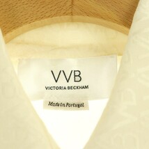 ヴィクトリアベッカム Victoria Beckham VVB シルク混 総柄シャツブラウス 長袖 比翼仕立て I38 アイボリー /AA ■OS ■SH レディース_画像3
