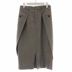  Adore ADORE 19SS light wool tight skirt mi leak long pocket slit 38 M gray 531-9220907 /YI19 lady's 