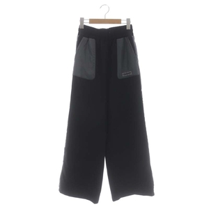 未使用品 ジュエミ JUEMI W/H track pants トラックパンツ ワイド フレア イージー F 黒 ブラック グレー /DO ■OS ■SH レディース