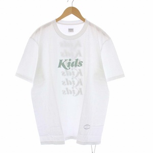 未使用品 タンタン TANGTANG SCRIPT KIDS Tシャツ カットソー 半袖 ロゴプリント XL 白 ホワイト タグ付き /KH メンズ