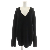 ドゥーズィエムクラス DEUXIEME CLASSE V-neck Basic KNIT ニット セーター 長袖 ウール キャメル混 黒_画像1