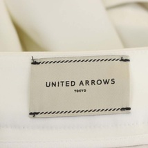 ユナイテッドアローズ UNITED ARROWS コットンテーパードパンツ センタープレス ジッパーフライ 40 オフホワイト /DO ■OS レディース_画像3