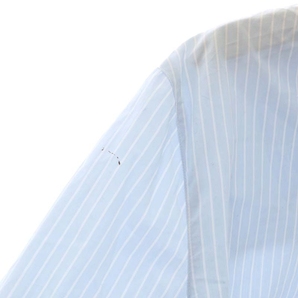 エンポリオアルマーニ EMPORIO ARMANI ストライプ柄リボンブラウス シャツ プルオーバー 長袖 38 水色 白 ライトブルー ホワイト /ES ■OSの画像7