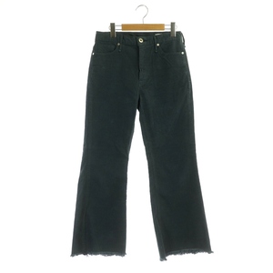 アッパーハイツ upper hights THE JAMIE FLARE PANTS コーデュロイパンツ フレアパンツ フリンジ 25 緑 グリーン /DF ■OS レディース